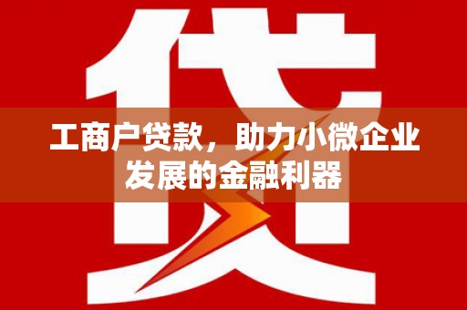 安义工商户贷款，助力小微企业发展的金融利器