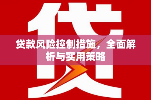 安义贷款风险控制措施，全面解析与实用策略