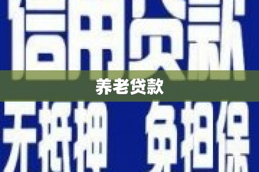 安义养老贷款