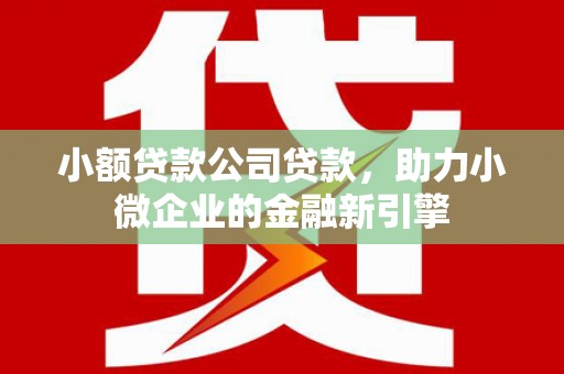 安义小额贷款公司贷款，助力小微企业的金融新引擎