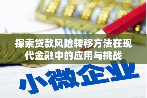 安义探索贷款风险转移方法在现代金融中的应用与挑战
