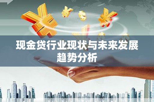 安义现金贷行业现状与未来发展趋势分析