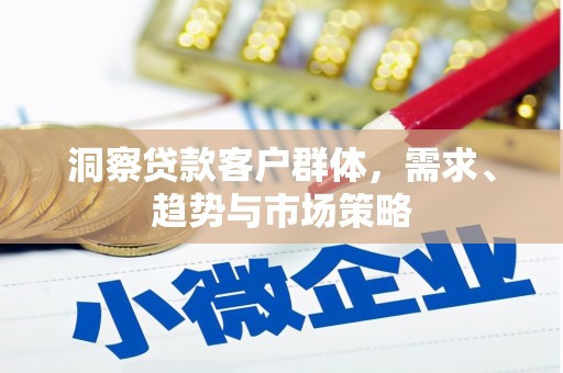 安义洞察贷款客户群体，需求、趋势与市场策略