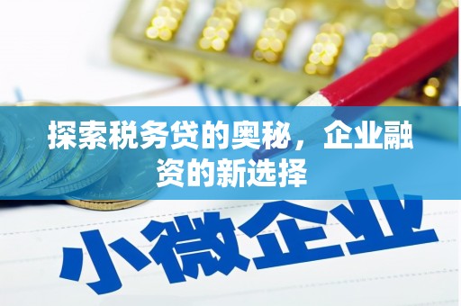 安义探索税务贷的奥秘，企业融资的新选择
