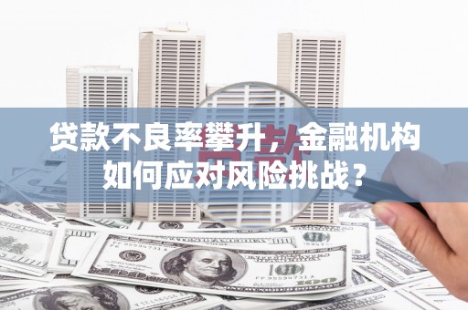 安义贷款不良率攀升，金融机构如何应对风险挑战？