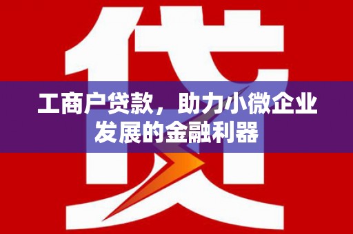 安义工商户贷款，助力小微企业发展的金融利器
