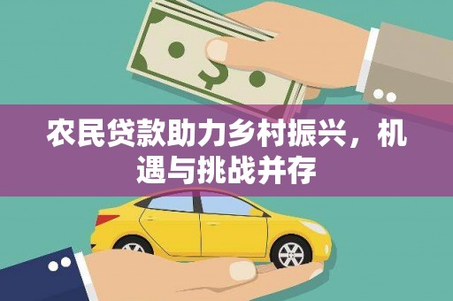 安义农民贷款助力乡村振兴，机遇与挑战并存
