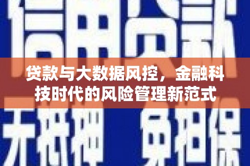 安义贷款与大数据风控，金融科技时代的风险管理新范式