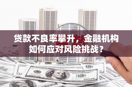 安义贷款不良率攀升，金融机构如何应对风险挑战？