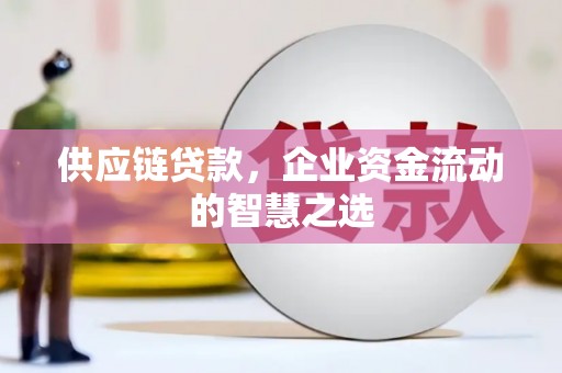 安义供应链贷款，企业资金流动的智慧之选