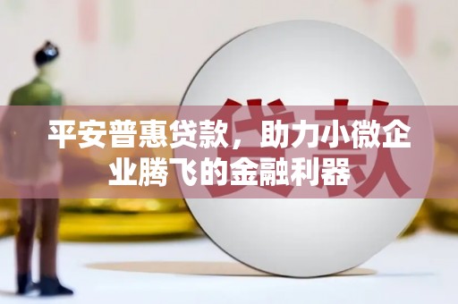 安义平安普惠贷款，助力小微企业腾飞的金融利器