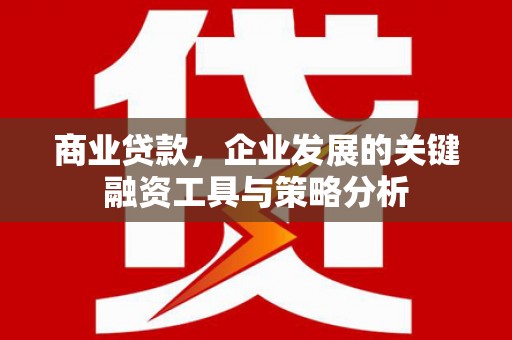 安义商业贷款，企业发展的关键融资工具与策略分析