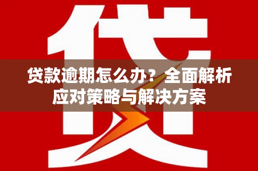 安义贷款逾期怎么办？全面解析应对策略与解决方案