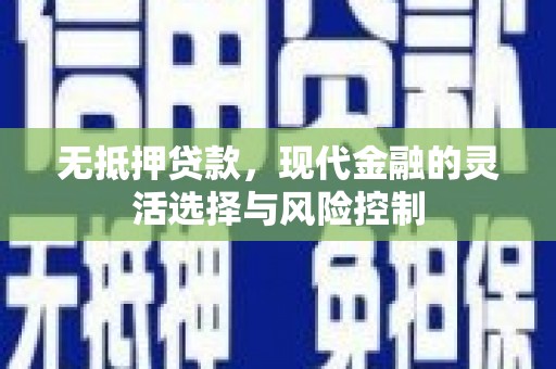 安义无抵押贷款，现代金融的灵活选择与风险控制