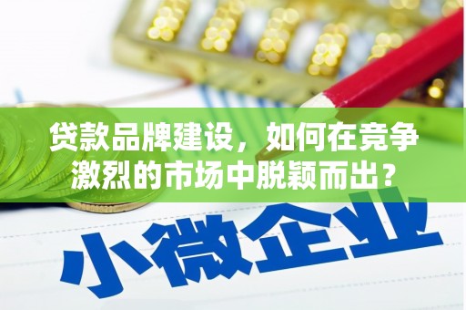 安义贷款品牌建设，如何在竞争激烈的市场中脱颖而出？