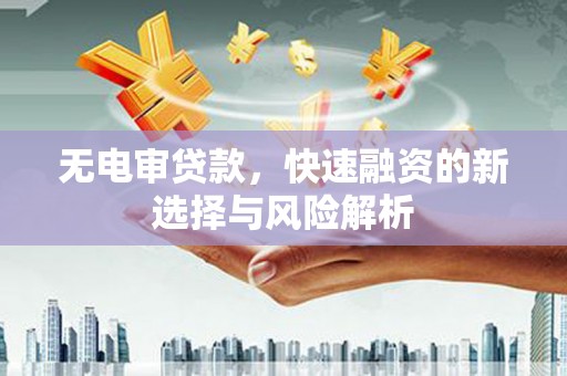 安义无电审贷款，快速融资的新选择与风险解析