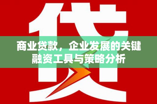 安义商业贷款，企业发展的关键融资工具与策略分析