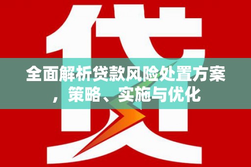 安义全面解析贷款风险处置方案，策略、实施与优化
