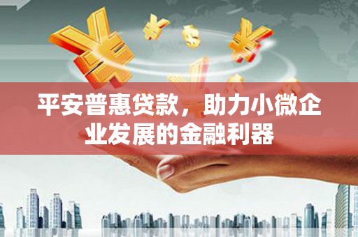 安义平安普惠贷款，助力小微企业发展的金融利器