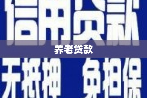 安义养老贷款