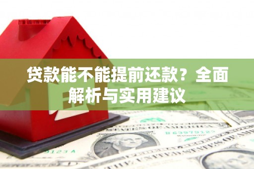 安义贷款能不能提前还款？全面解析与实用建议