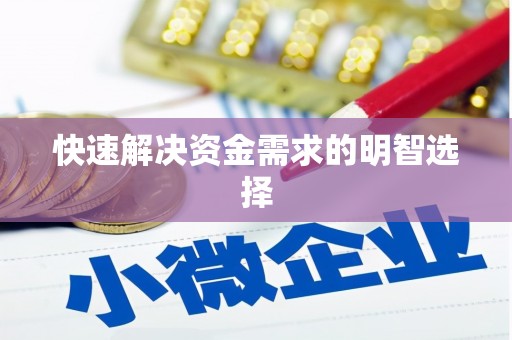 安义快速解决资金需求的明智选择