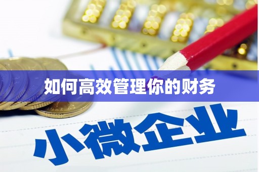 安义如何高效管理你的财务